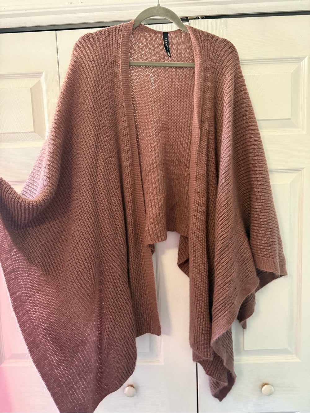 Torrid Open-Front Draped Women's Sweater Cardigan - mauve